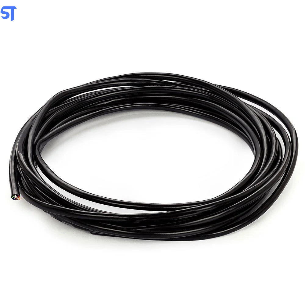 Metro de Cabo de Rede Cat. 5E 100% Cobre LAN U/UTP 24AWGX4P LAN Maxx Preto